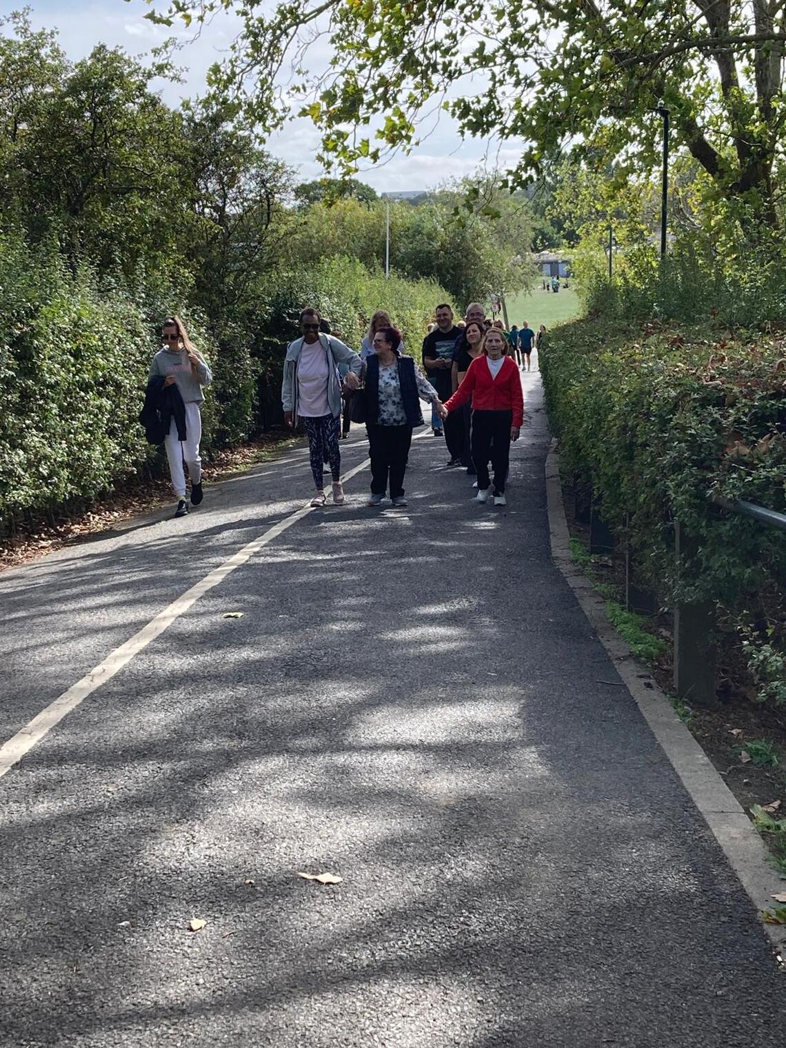 Group walk in Gladstone Park